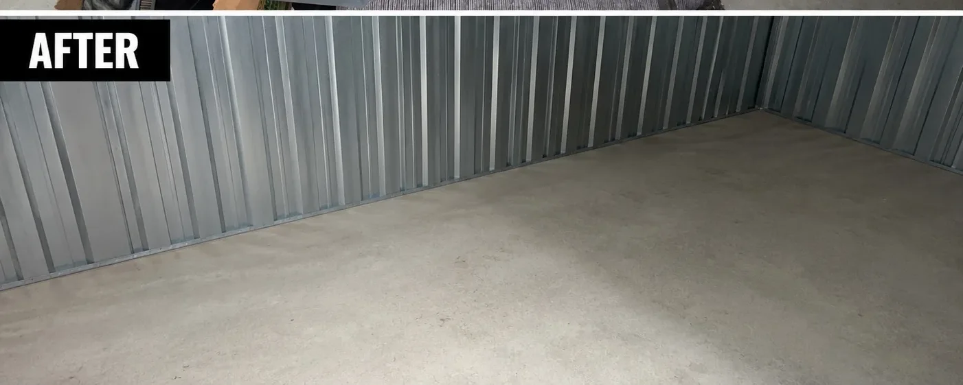 Storage unit after cleanout